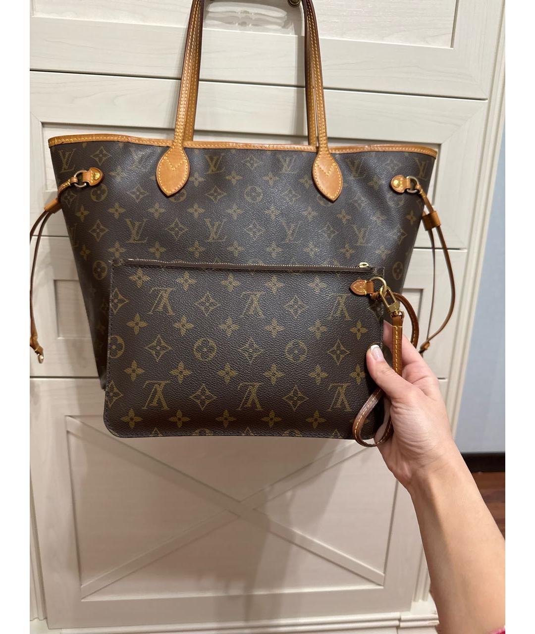 LOUIS VUITTON Коричневая сумка тоут, фото 6