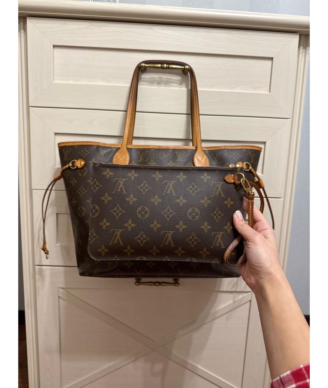 LOUIS VUITTON Коричневая сумка тоут, фото 4