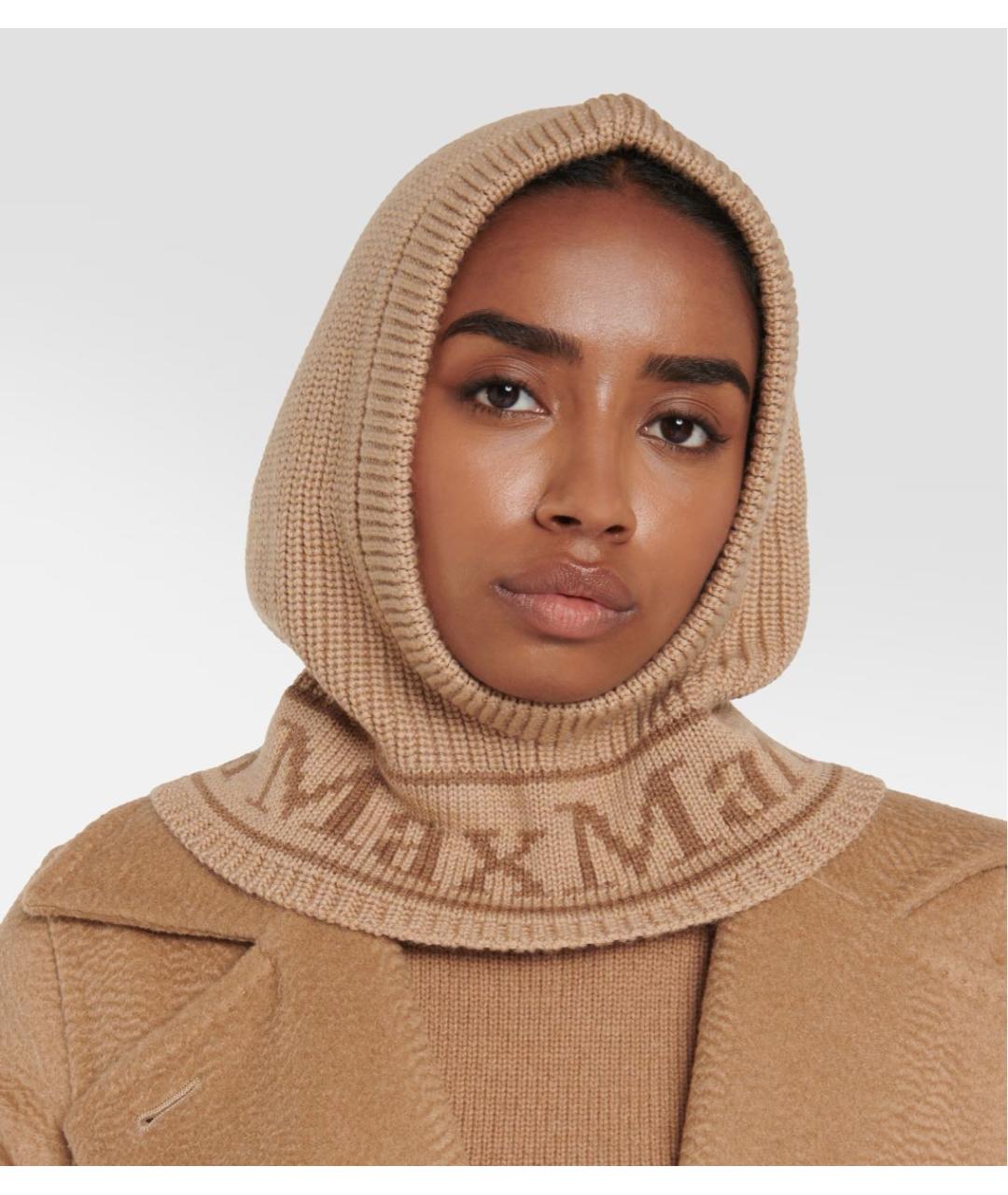 MAX MARA Бежевая шерстяная шапка, фото 2