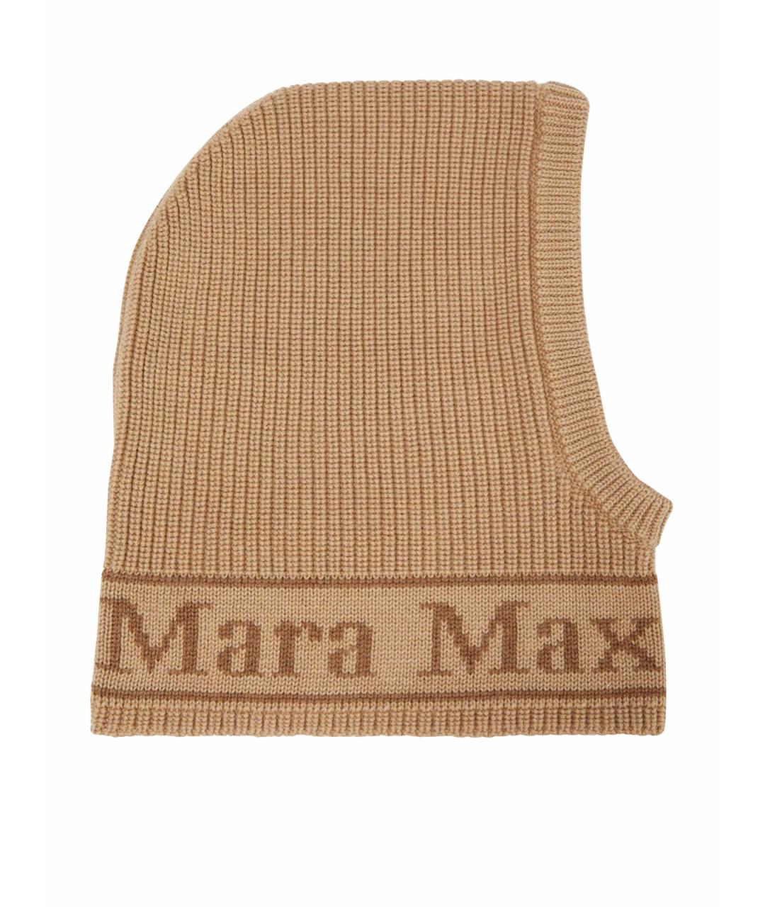 MAX MARA Бежевая шерстяная шапка, фото 1