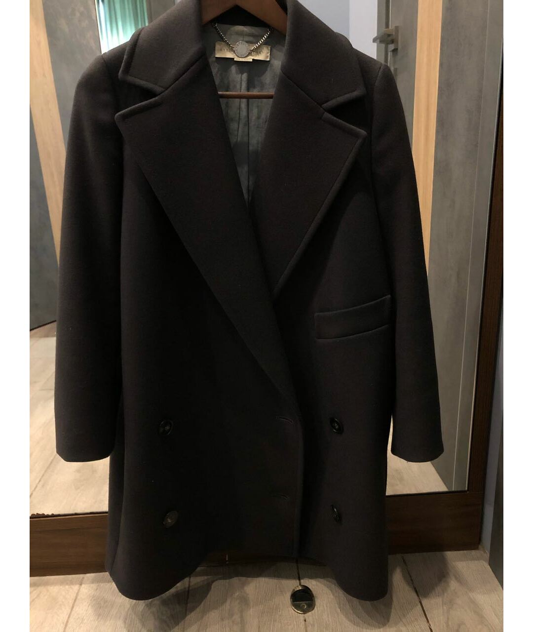 STELLA MCCARTNEY Антрацитовое шерстяное пальто, фото 7