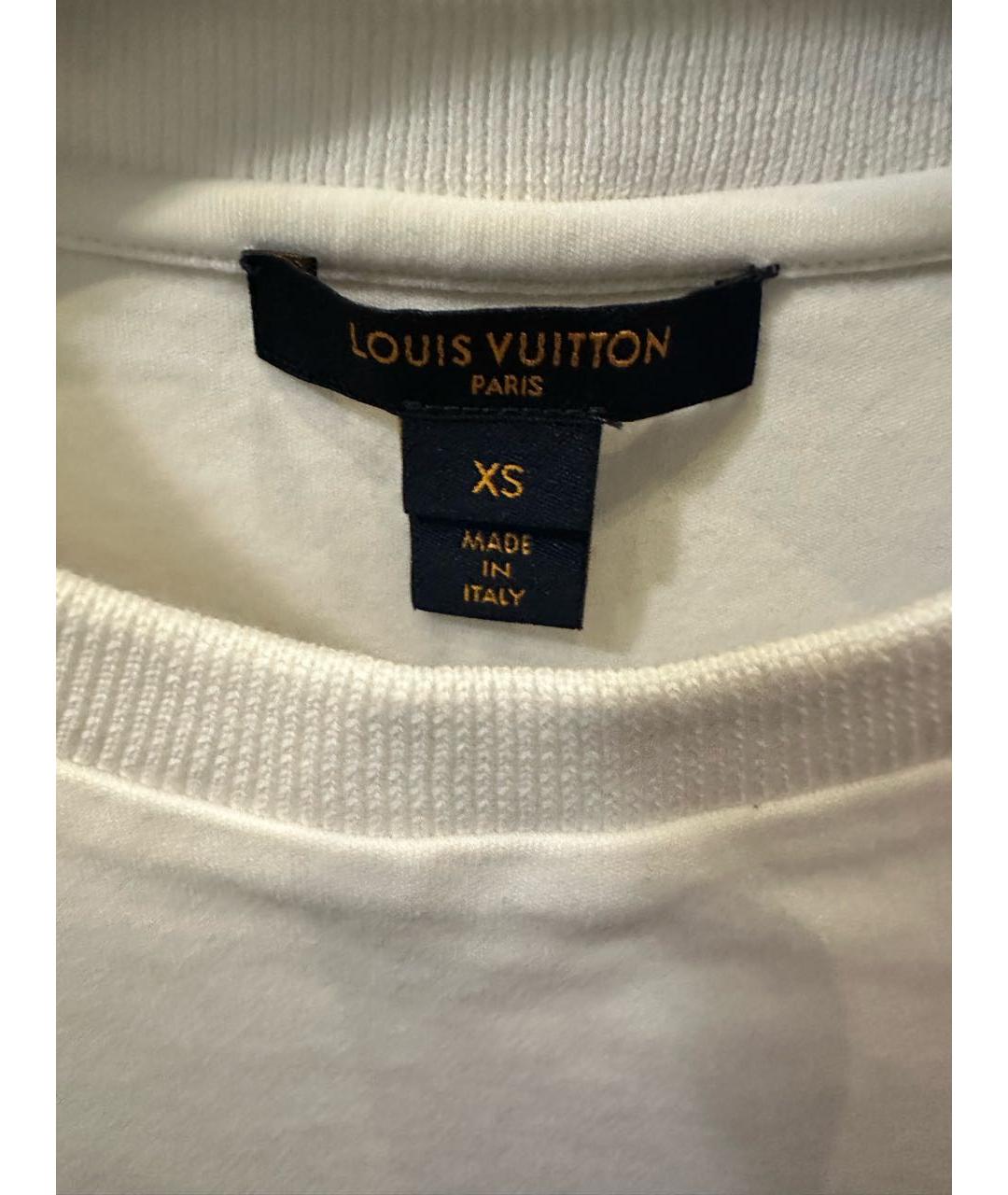 LOUIS VUITTON Белая хлопковая футболка, фото 3