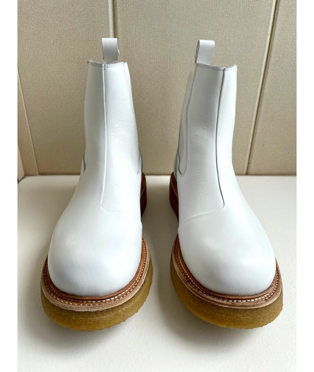 RICK OWENS Белые кожаные высокие ботинки, фото 2