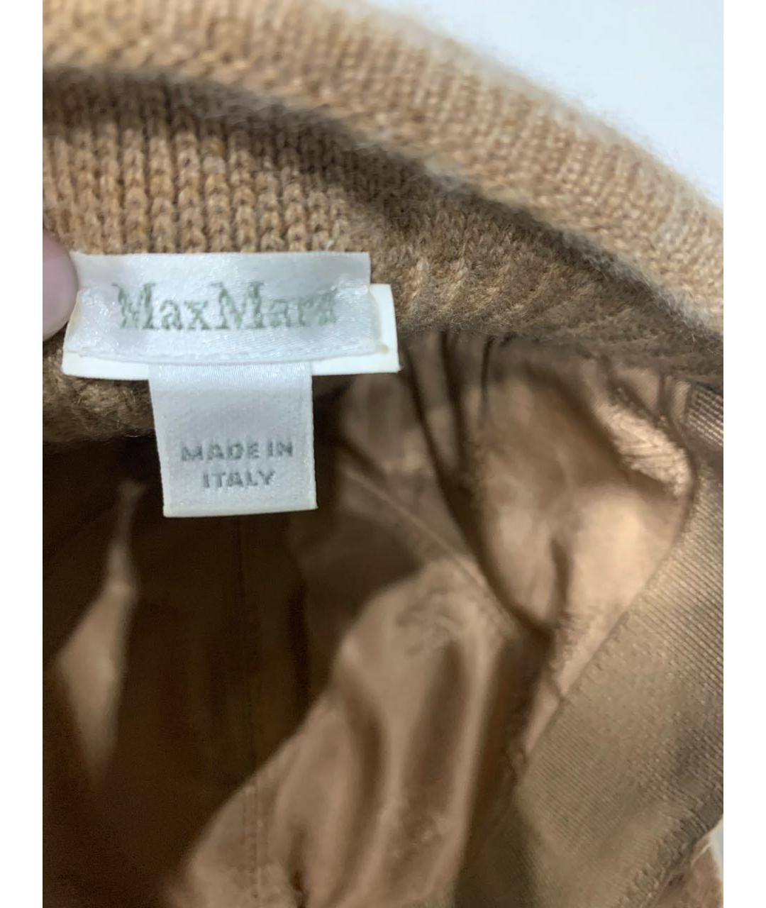 MAX MARA Бежевая кашемировая кепка, фото 6