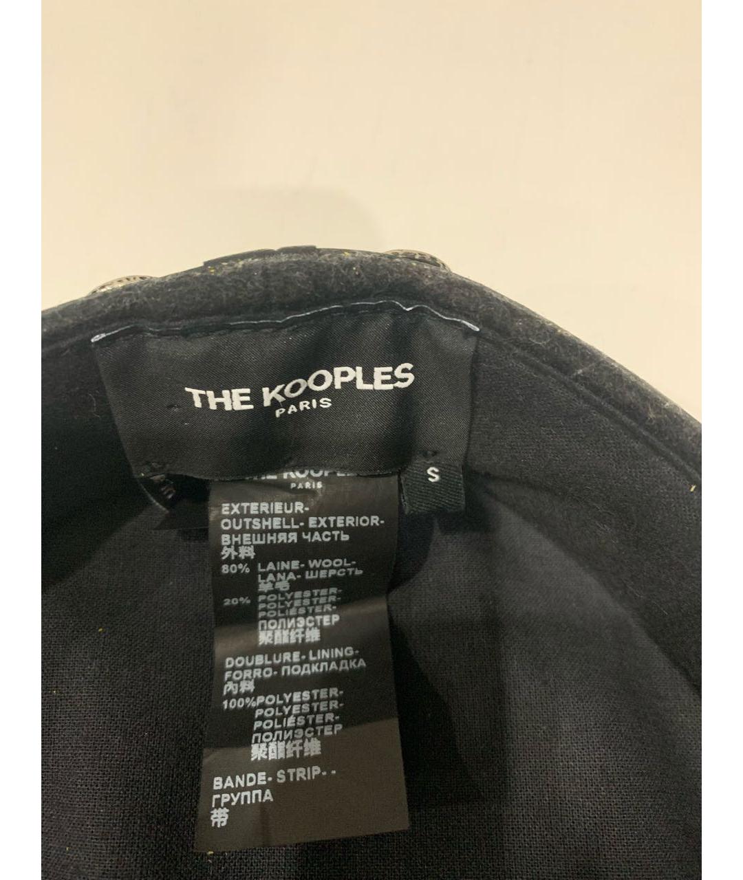 THE KOOPLES Черная шерстяная кепка, фото 5