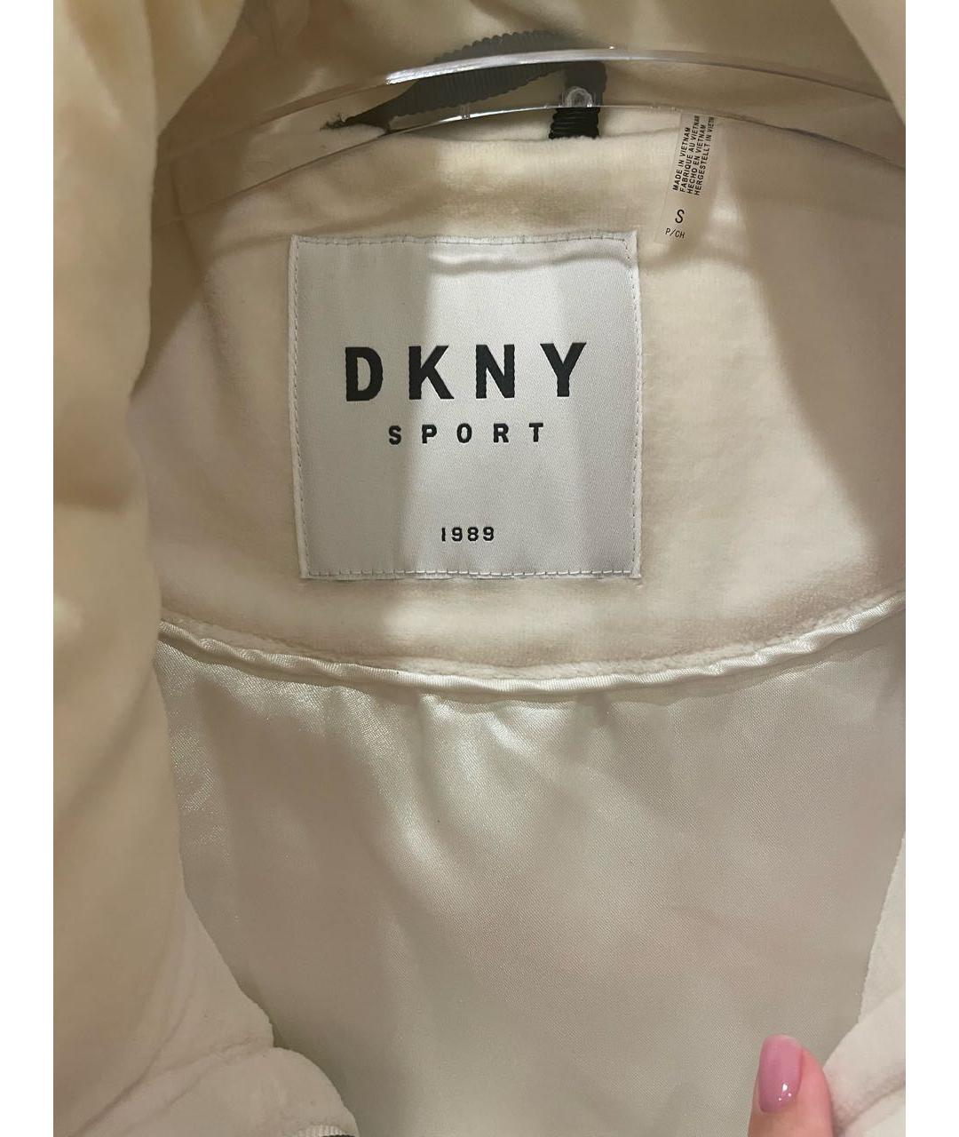 DKNY Белая велюровая куртка, фото 4