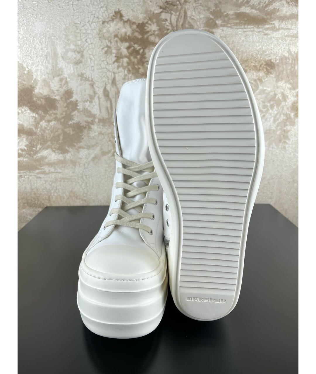RICK OWENS DRKSHDW Белые высокие кроссовки / кеды, фото 5