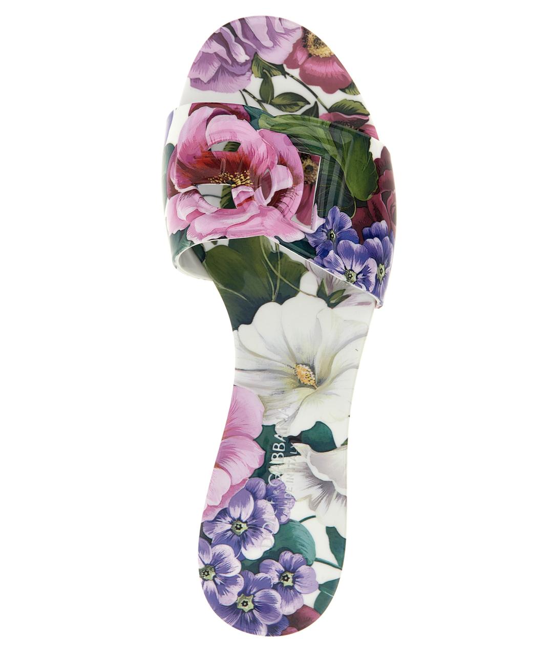 DOLCE&GABBANA Мульти резиновые шлепанцы, фото 4