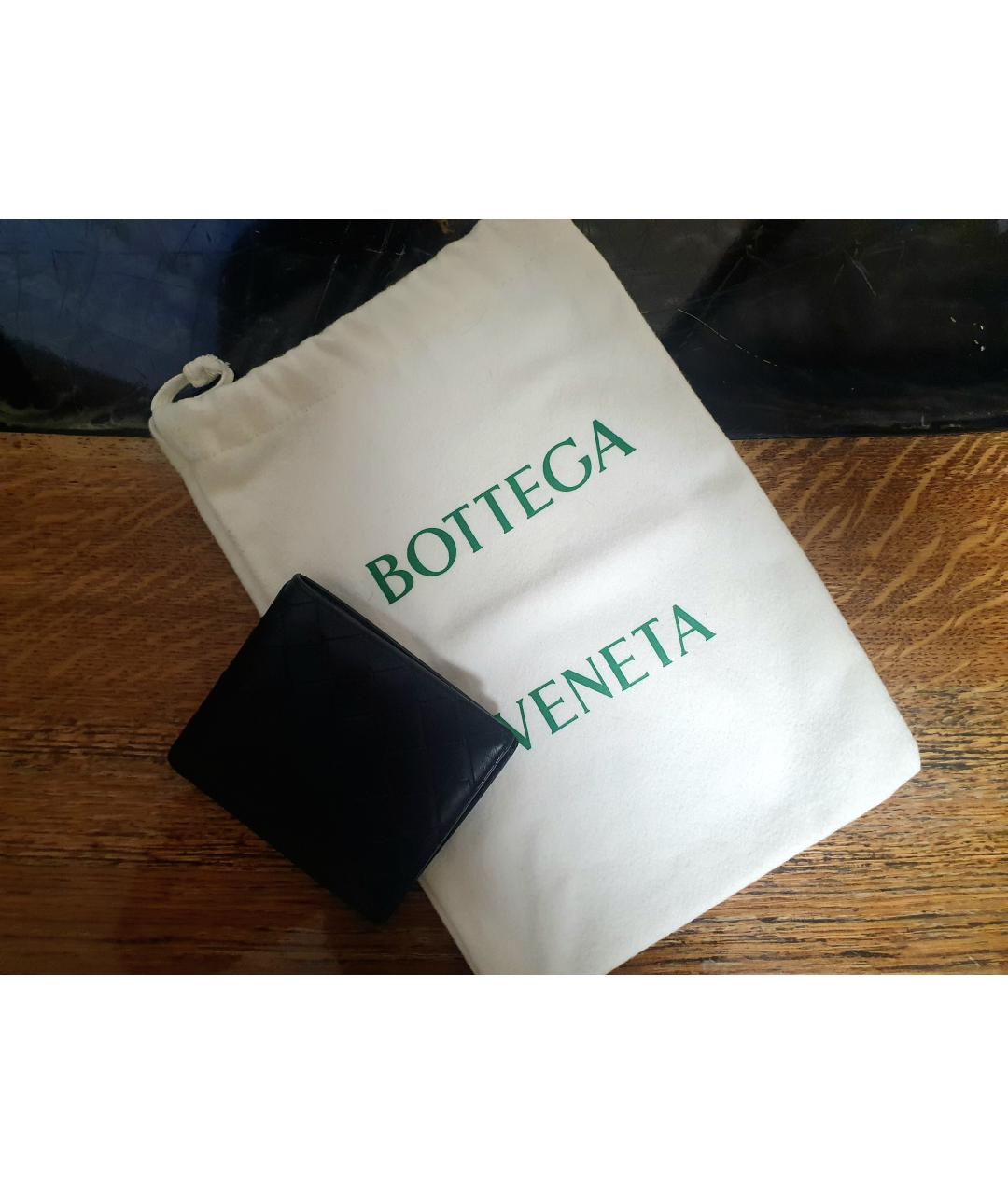 BOTTEGA VENETA Черный кожаный кошелек, фото 5