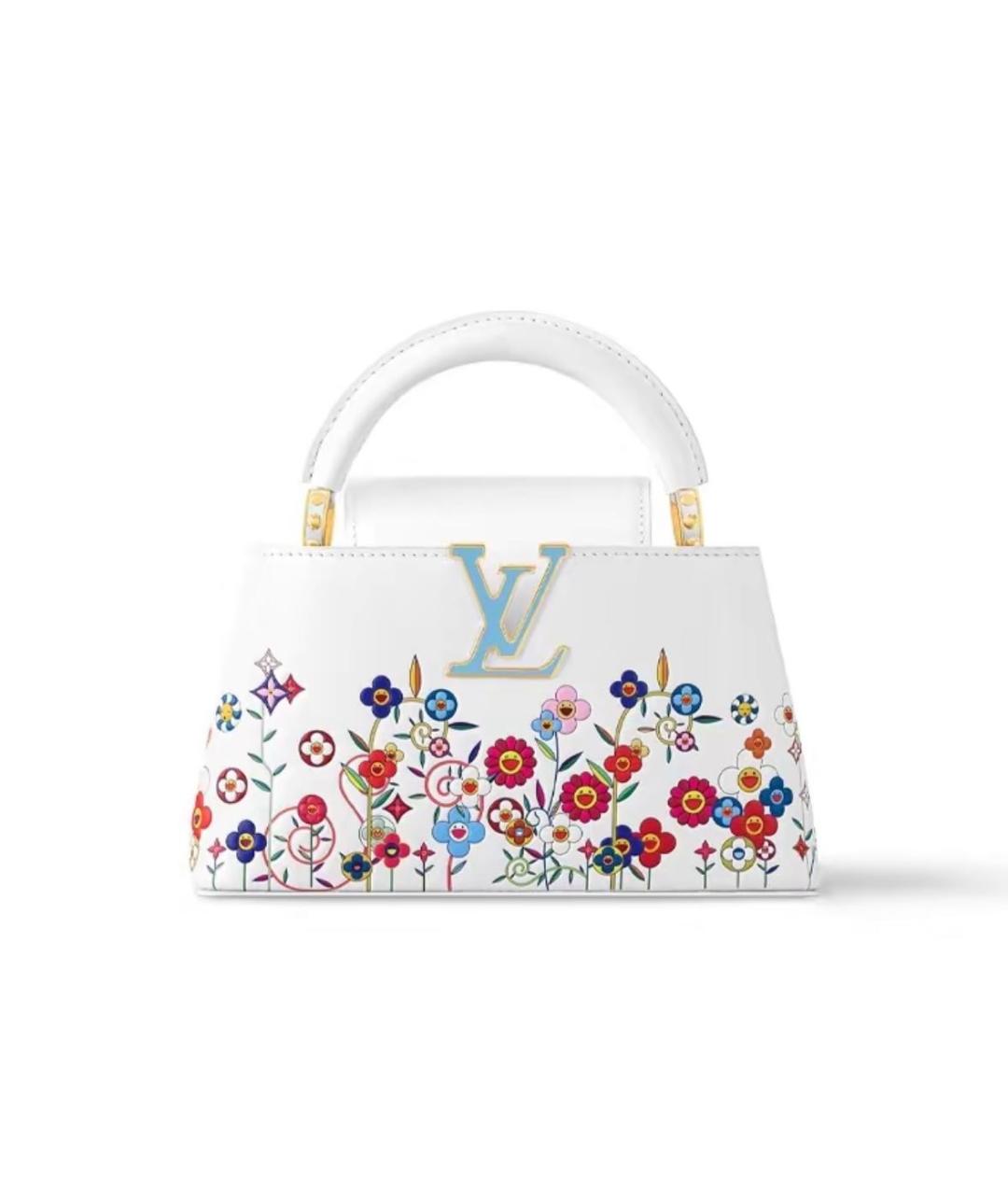 LOUIS VUITTON Белая кожаная сумка с короткими ручками, фото 1