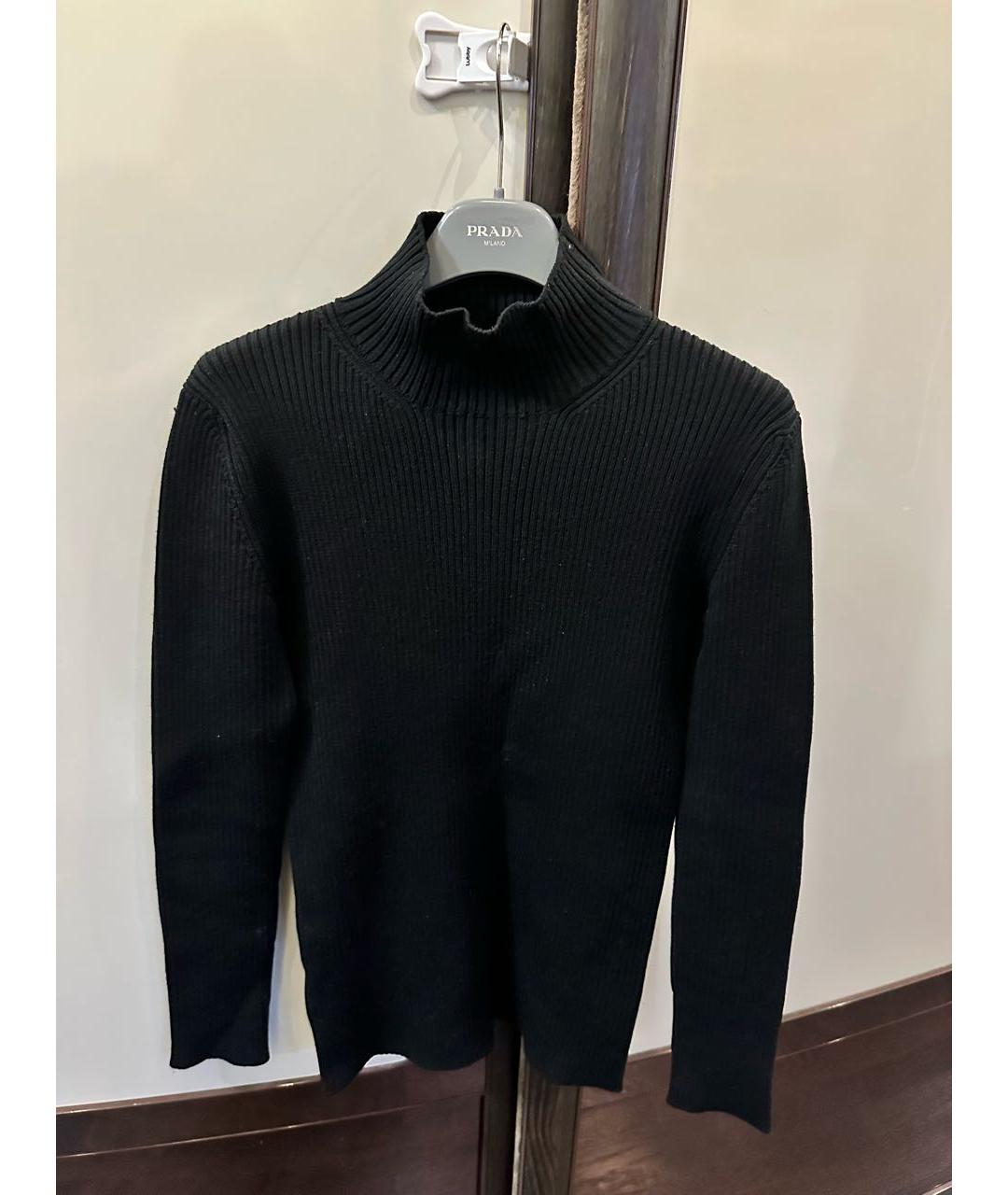 PRADA Черный шерстяной джемпер / свитер, фото 5