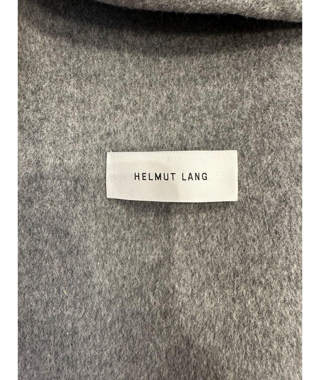 HELMUT LANG Серое шерстяное пальто, фото 4