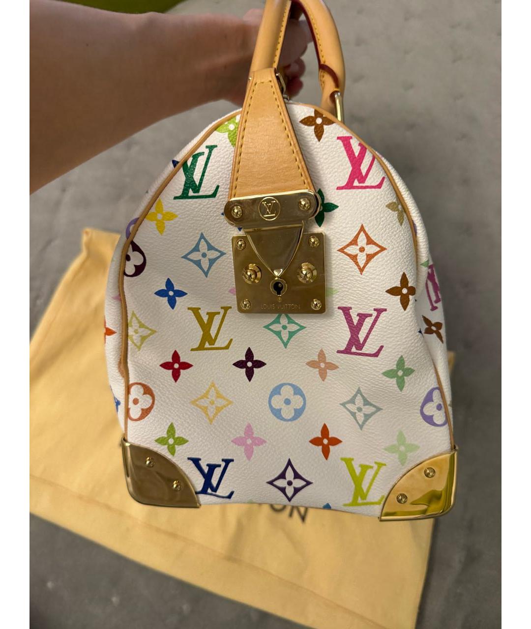 LOUIS VUITTON Белая сумка с короткими ручками, фото 6