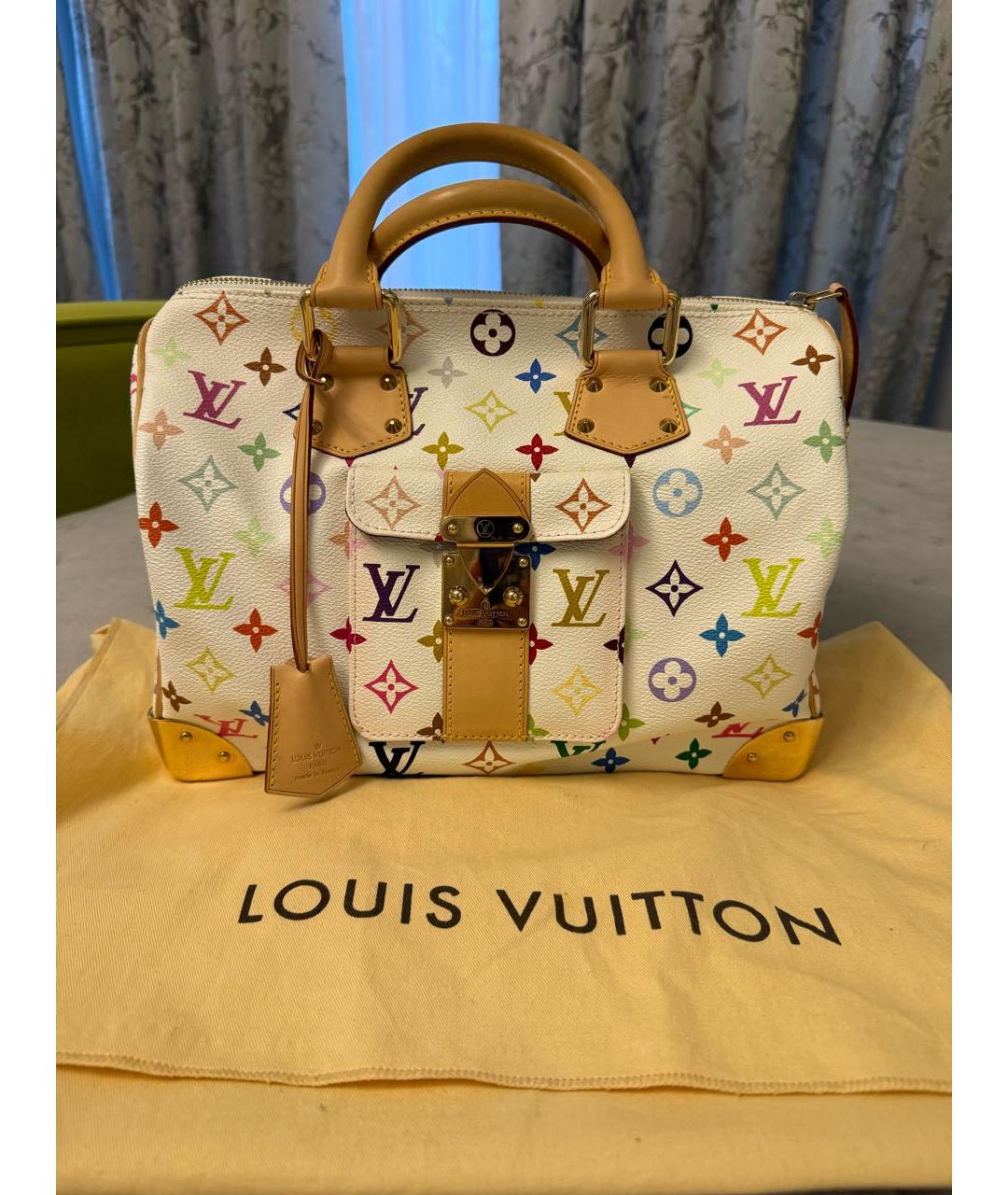 LOUIS VUITTON Белая сумка с короткими ручками, фото 9