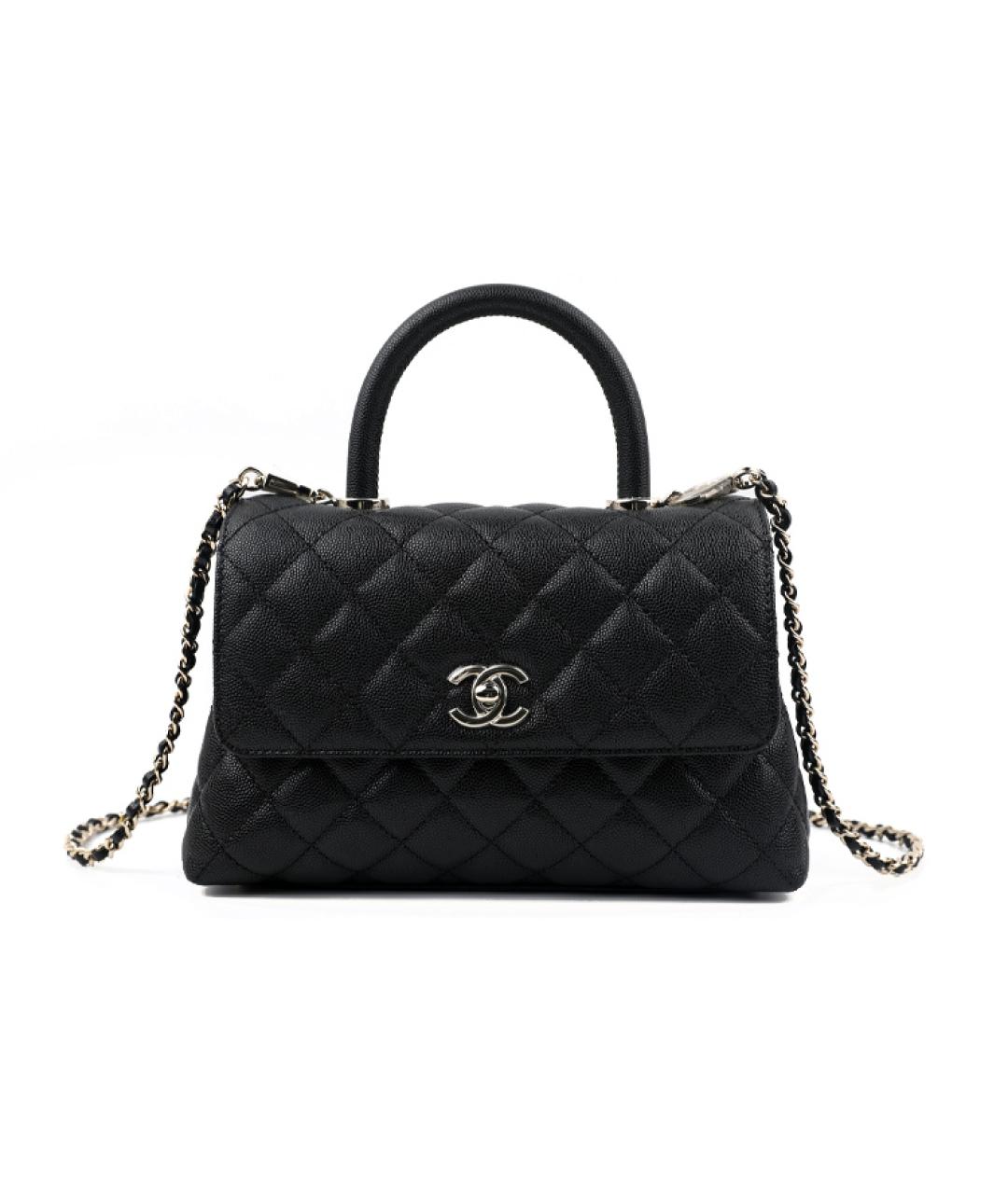 CHANEL Черная кожаная сумка через плечо, фото 4