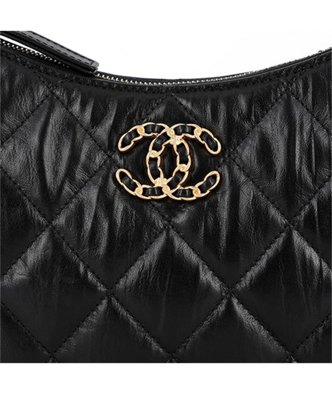 CHANEL Черная кожаная сумка через плечо, фото 5