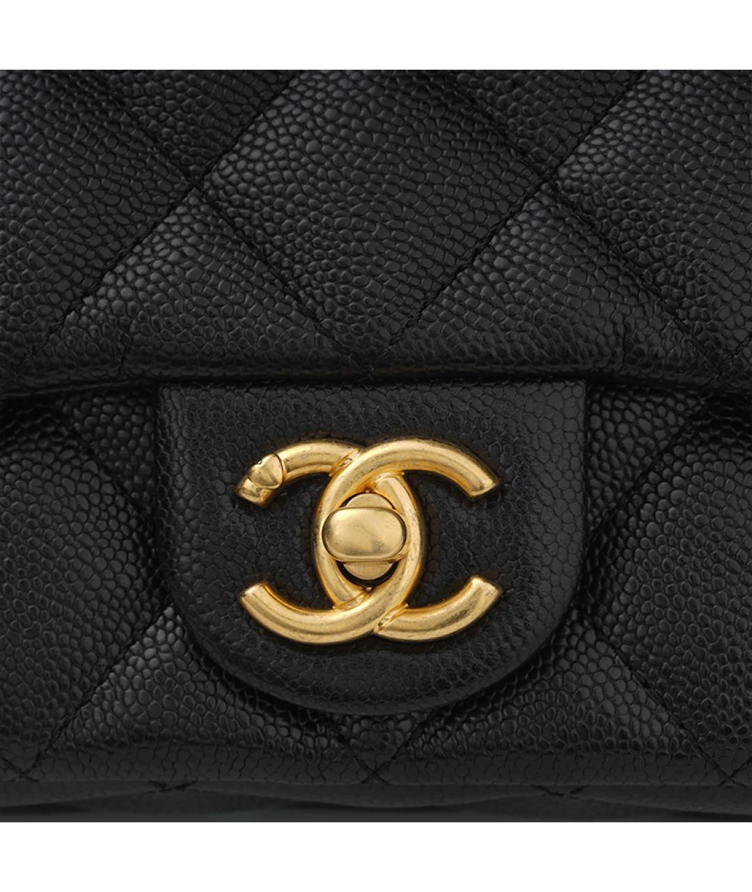 CHANEL Черная кожаная сумка через плечо, фото 6