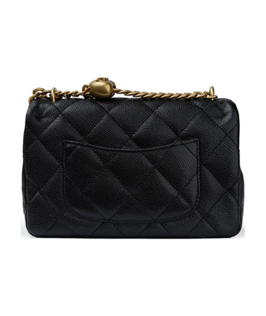 CHANEL Черная кожаная сумка через плечо, фото 3