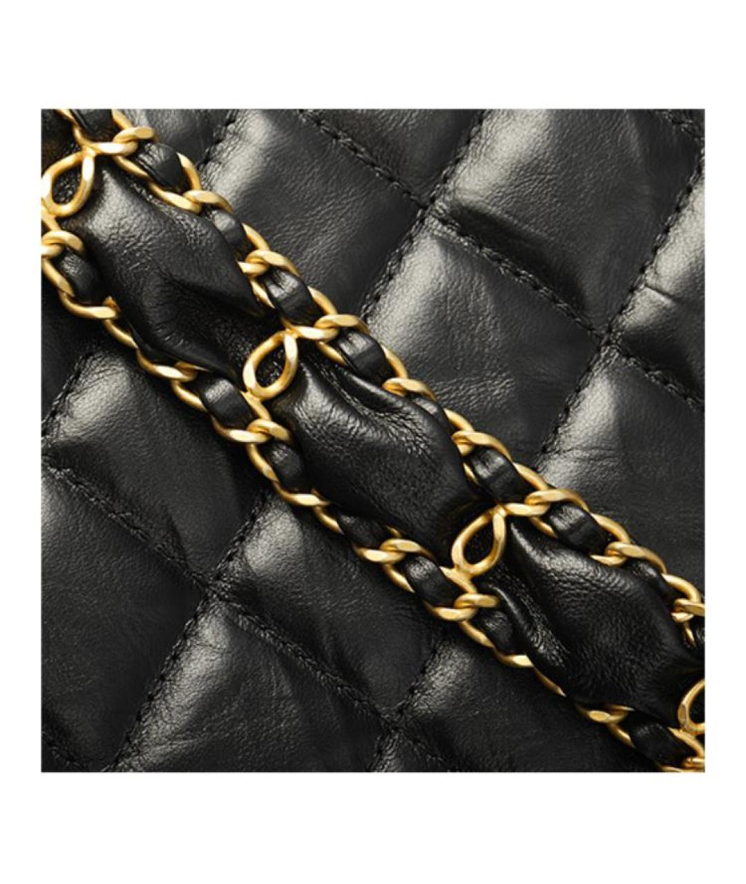 CHANEL Черная кожаная сумка через плечо, фото 7