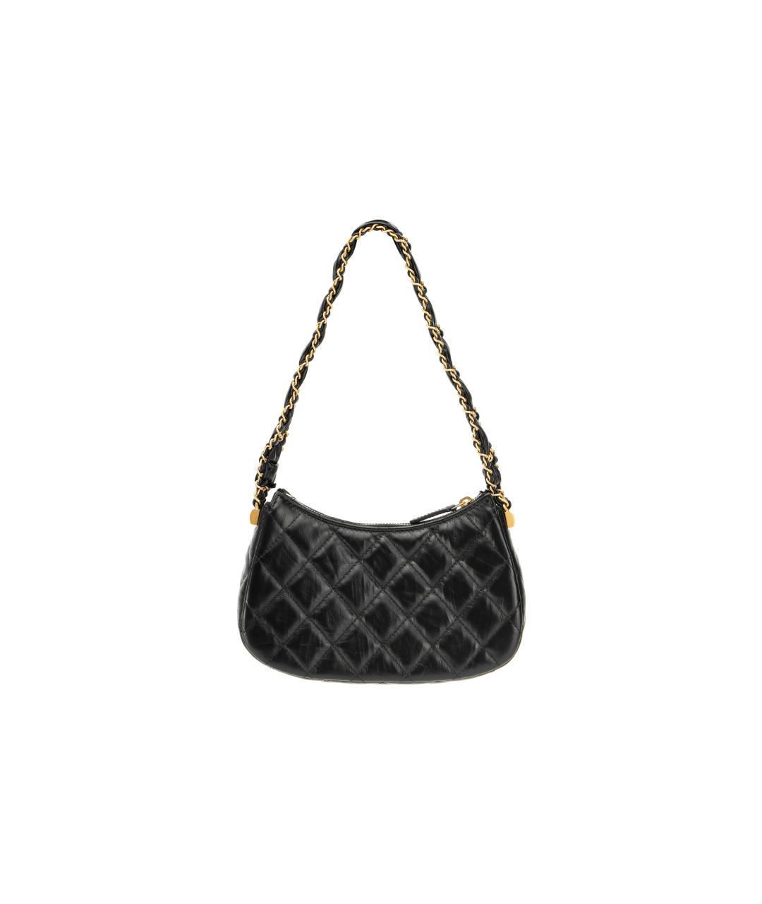 CHANEL Черная кожаная сумка через плечо, фото 3