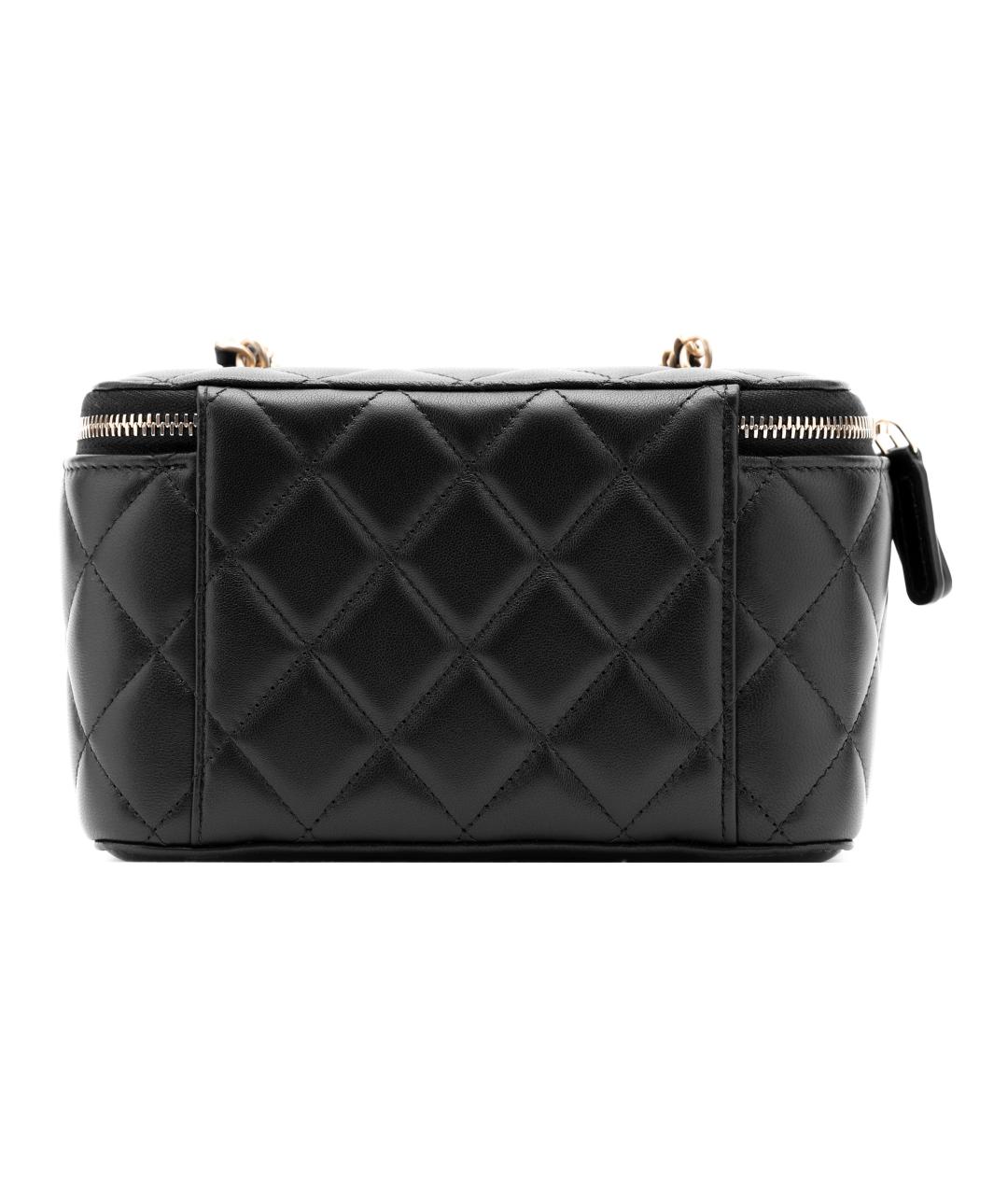 CHANEL Черная кожаная сумка через плечо, фото 4