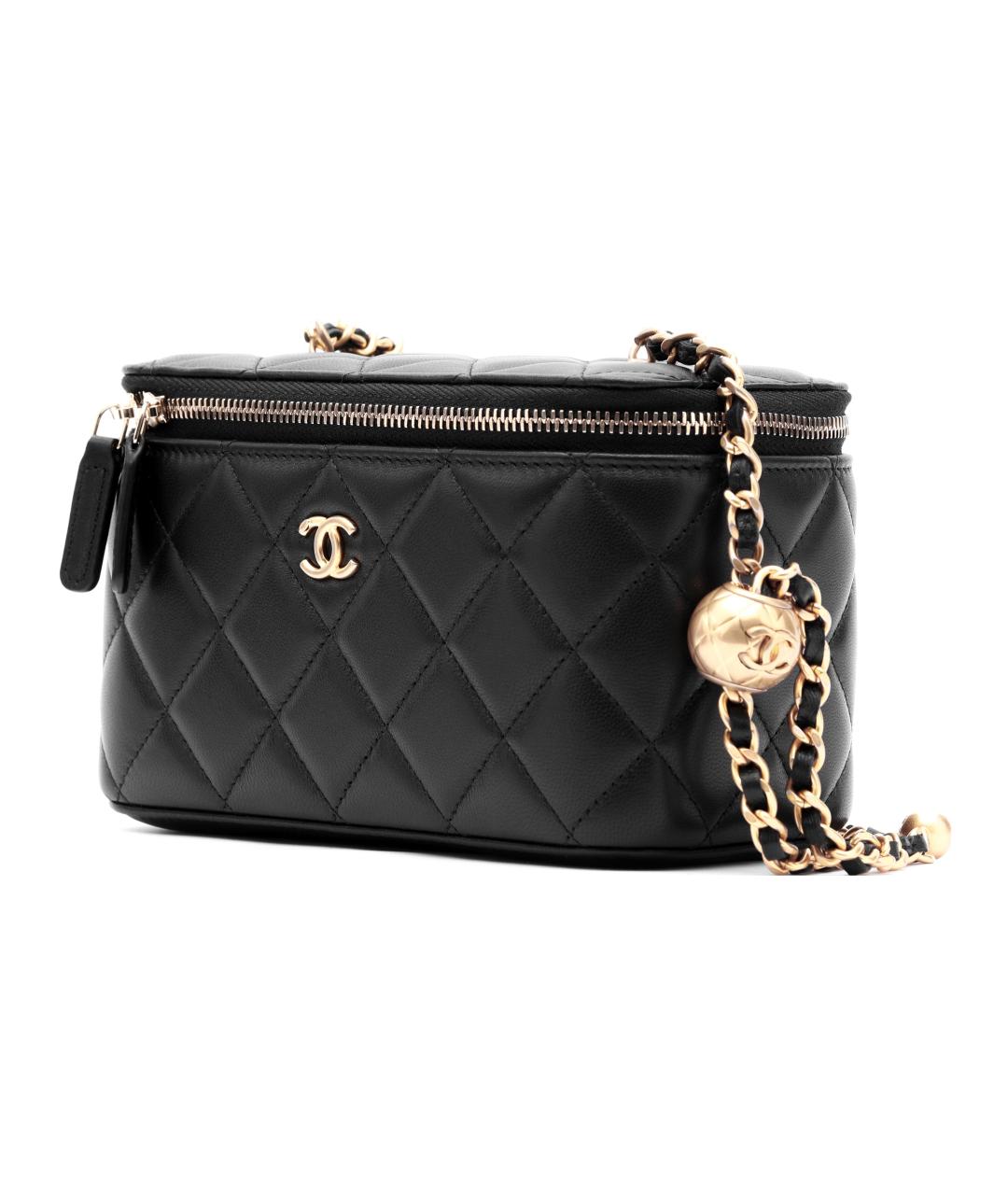 CHANEL Черная кожаная сумка через плечо, фото 3