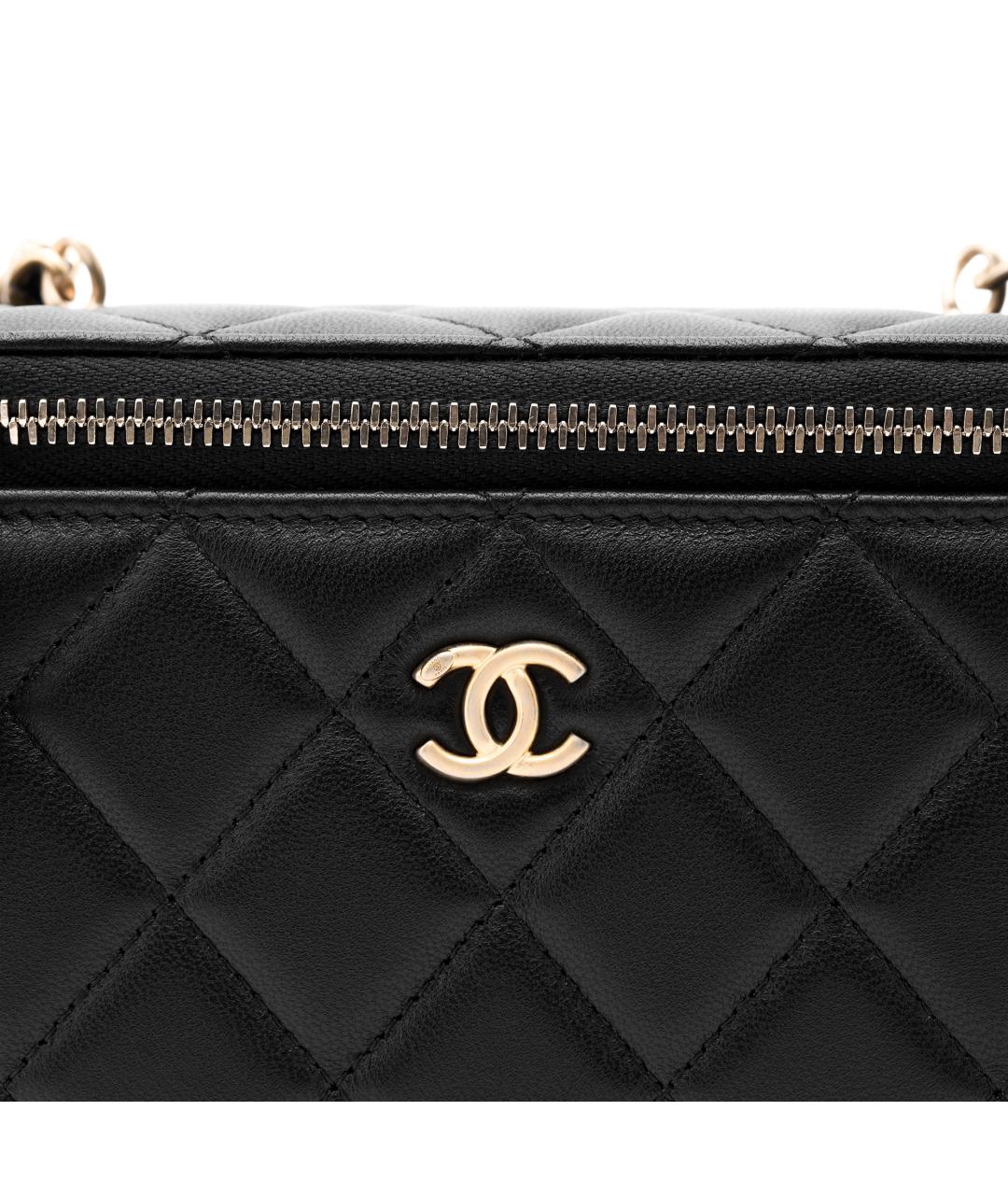 CHANEL Черная кожаная сумка через плечо, фото 6
