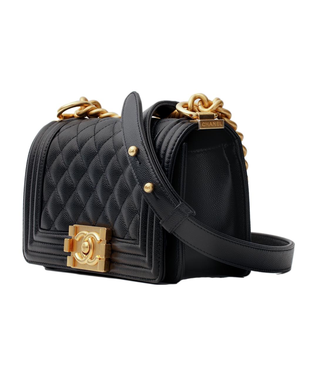 CHANEL Черная кожаная сумка через плечо, фото 3