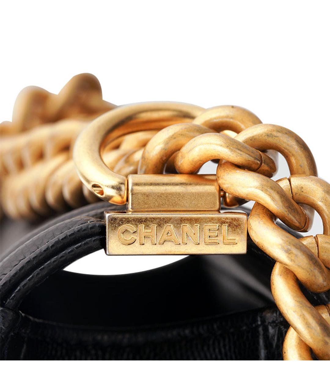 CHANEL Черная кожаная сумка через плечо, фото 6