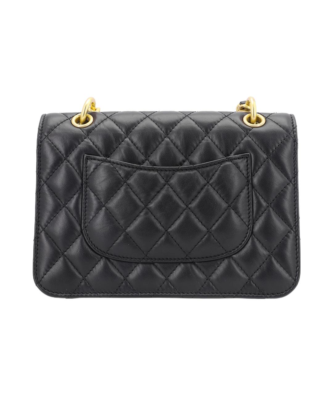 CHANEL Черная кожаная сумка через плечо, фото 3