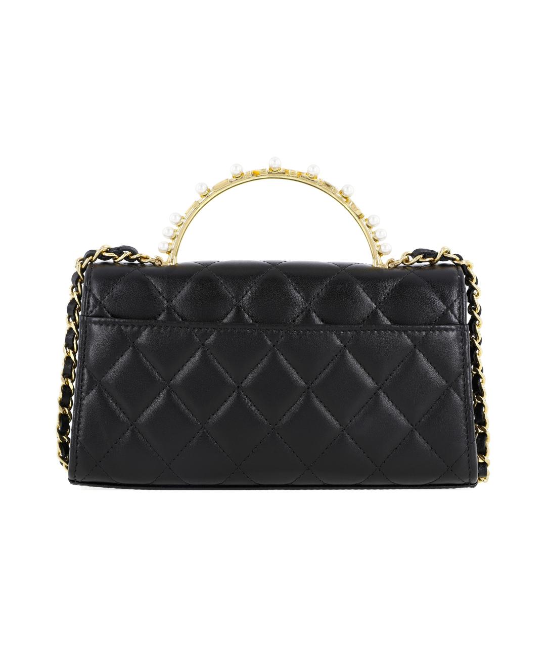 CHANEL Черная кожаная сумка через плечо, фото 3