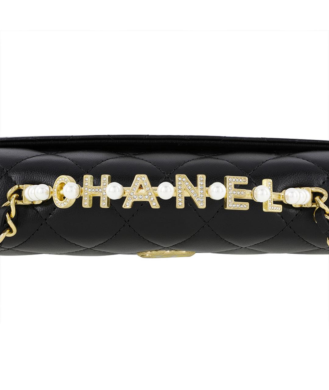 CHANEL Черная кожаная сумка через плечо, фото 5