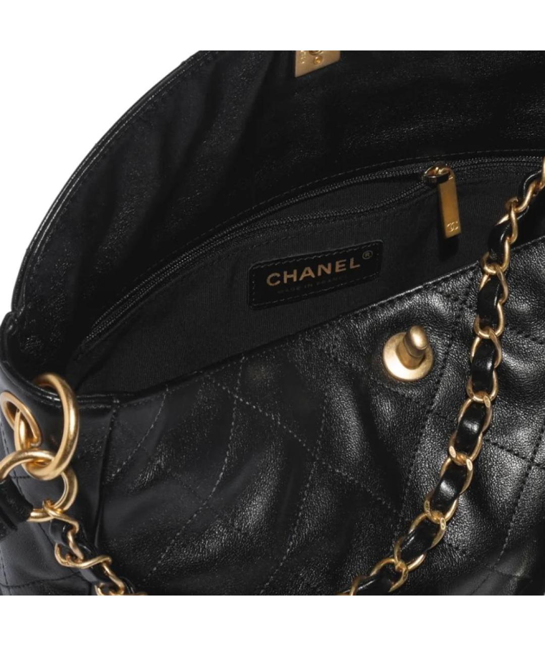CHANEL Черная кожаная сумка через плечо, фото 4