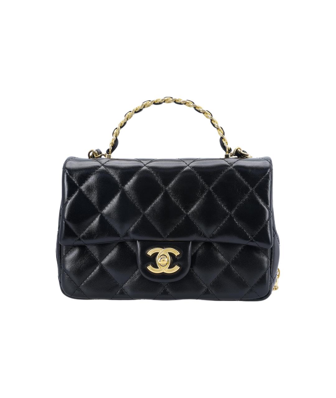 CHANEL Черная кожаная сумка через плечо, фото 1