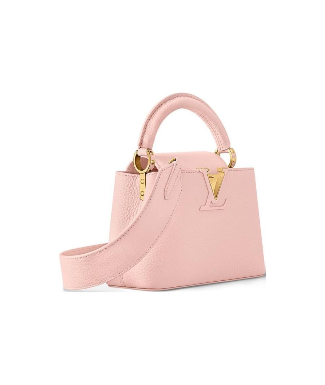 LOUIS VUITTON Розовая кожаная сумка через плечо, фото 2