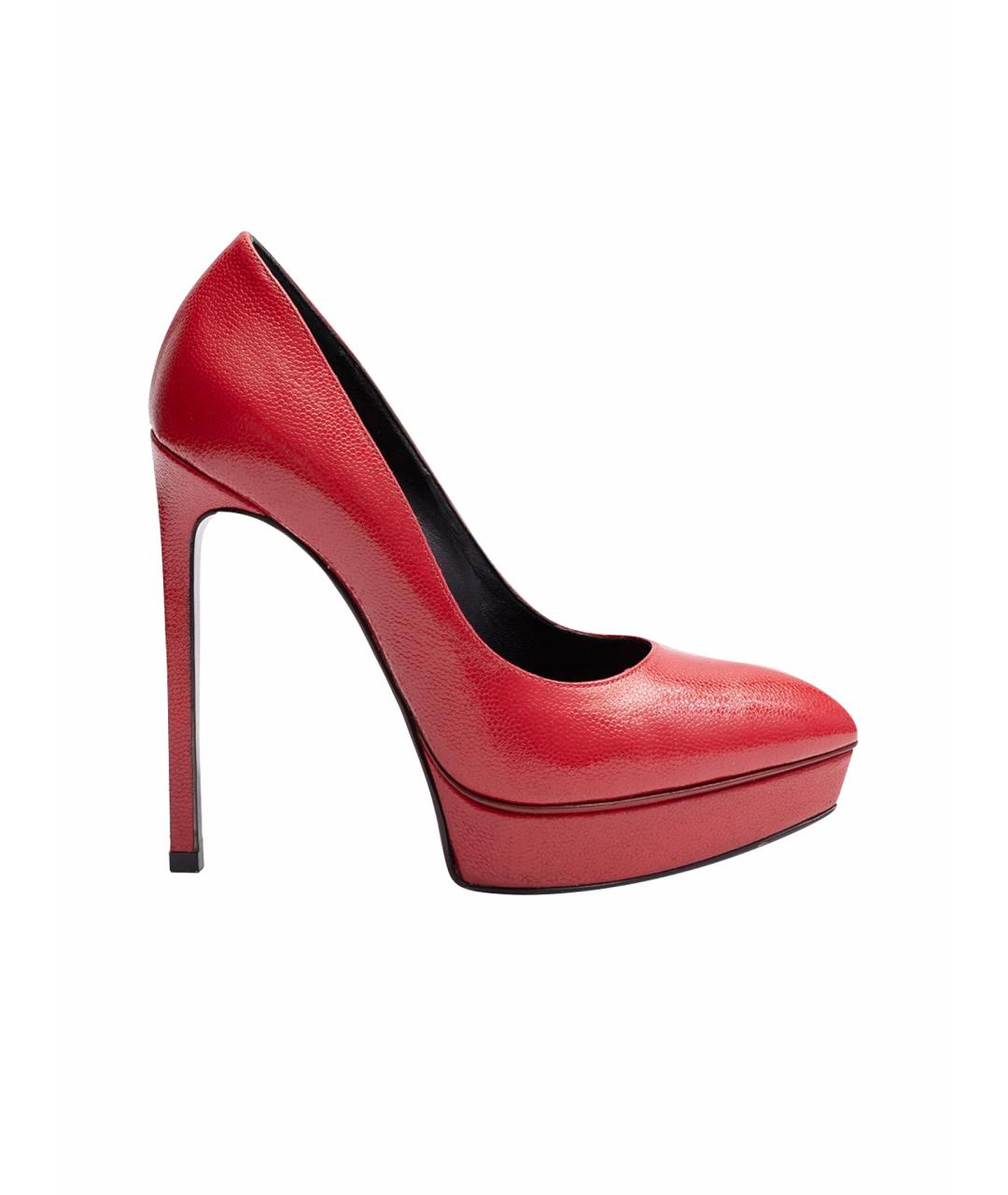 SAINT LAURENT Красные кожаные туфли, фото 1