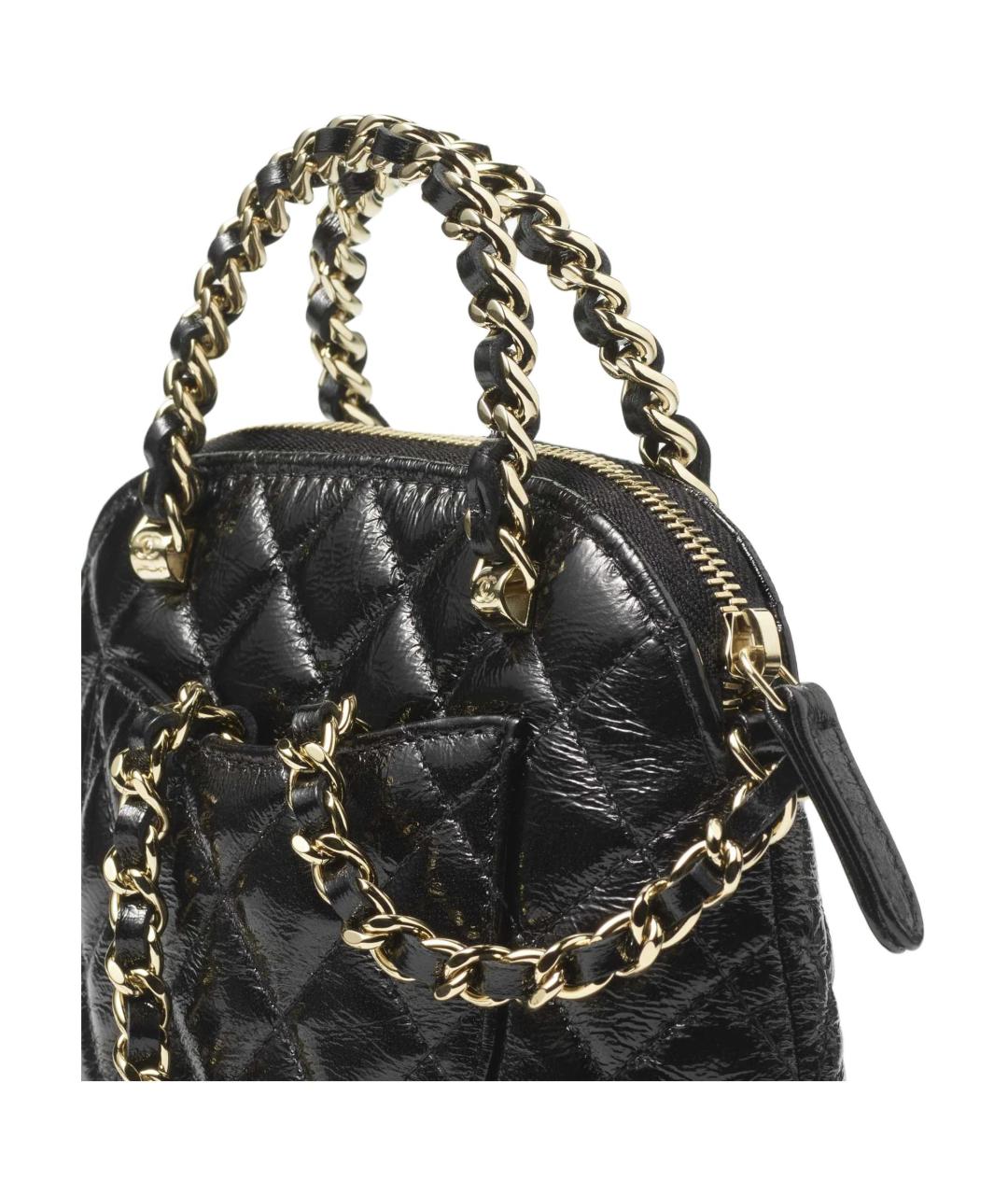 CHANEL Черная кожаная сумка через плечо, фото 3