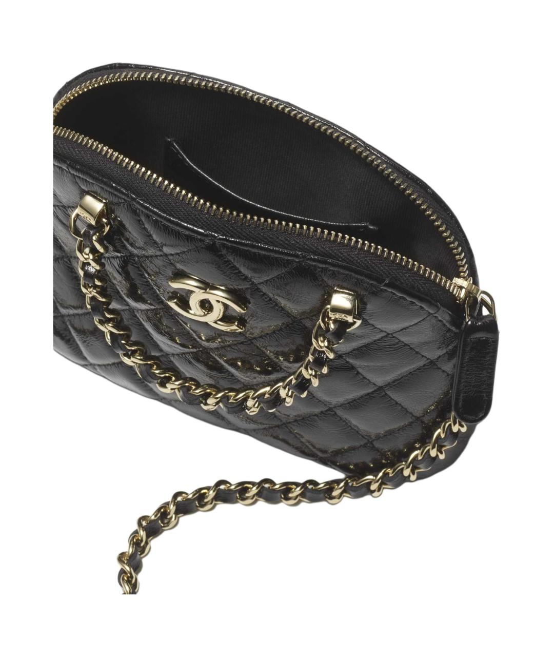 CHANEL Черная кожаная сумка через плечо, фото 4