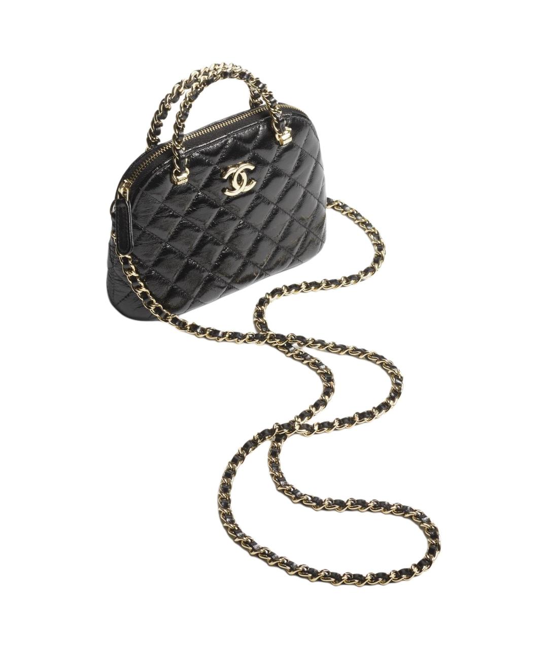 CHANEL Черная кожаная сумка через плечо, фото 2