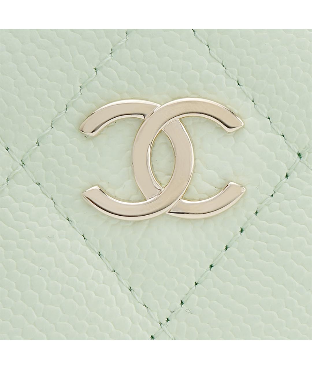CHANEL Зеленая кожаная сумка через плечо, фото 6