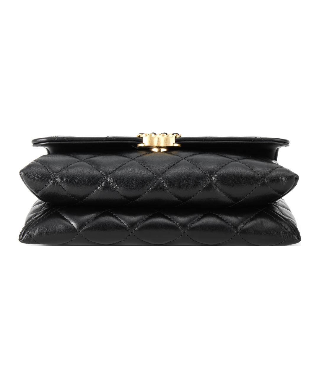 CHANEL Черная кожаная сумка через плечо, фото 4