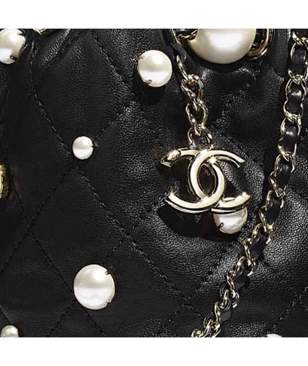 CHANEL Черная кожаная сумка через плечо, фото 5