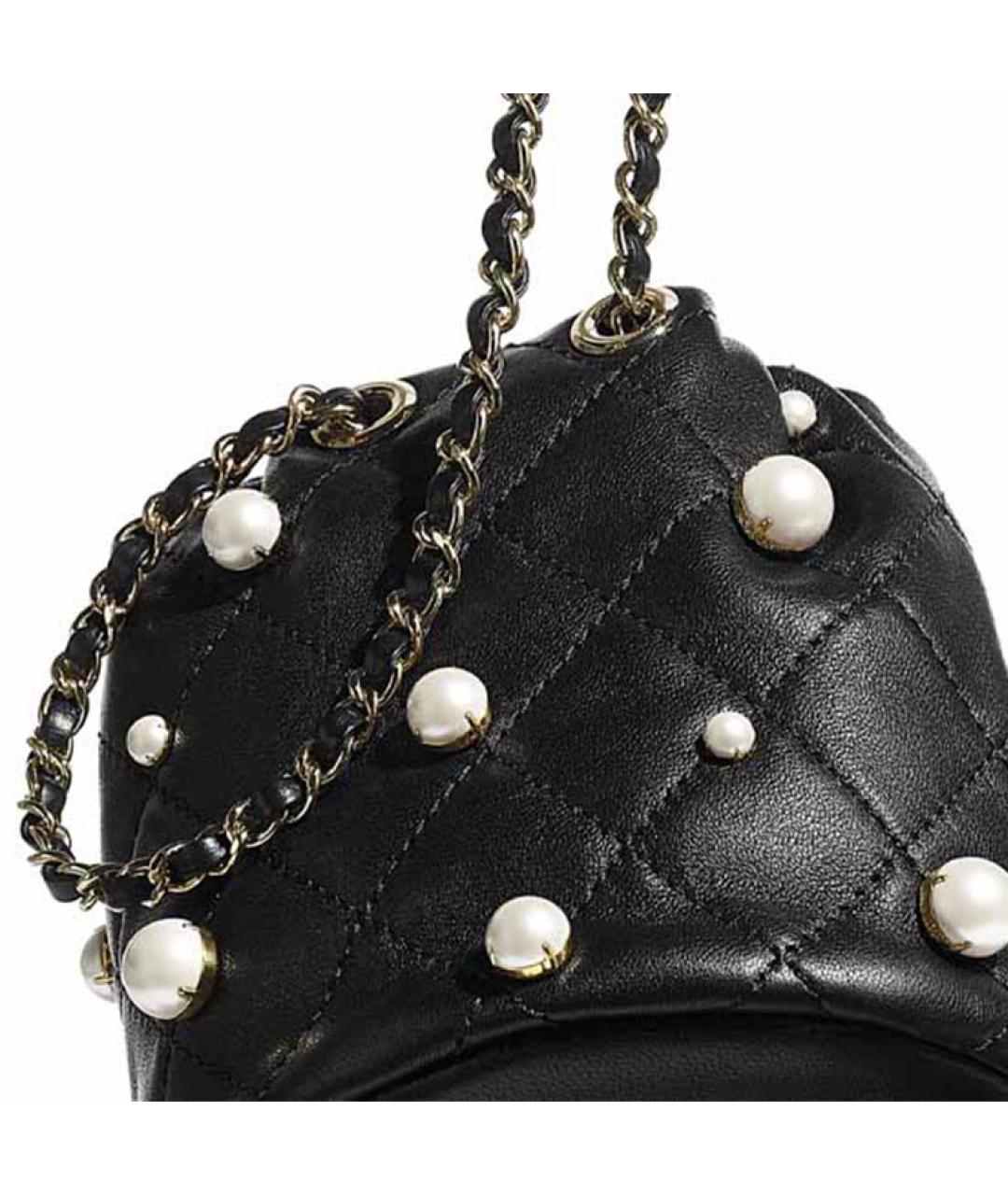 CHANEL Черная кожаная сумка через плечо, фото 4