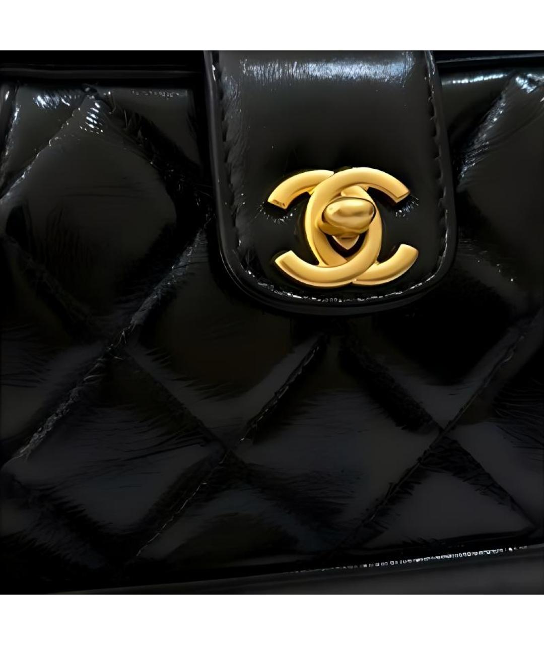 CHANEL Черная кожаная сумка через плечо, фото 2
