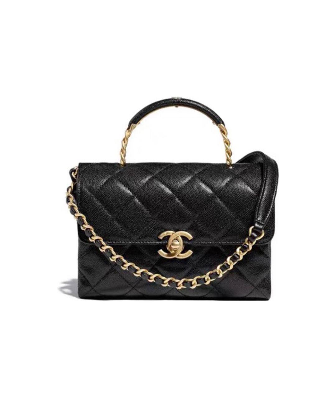 CHANEL Черная кожаная сумка через плечо, фото 1