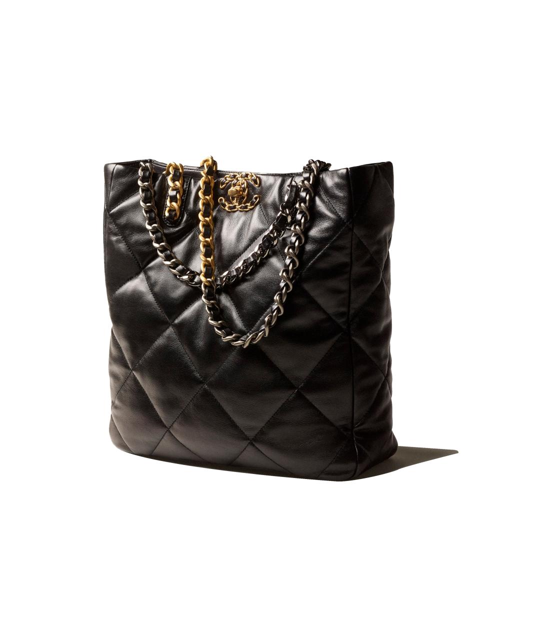 CHANEL Черная кожаная сумка тоут, фото 2