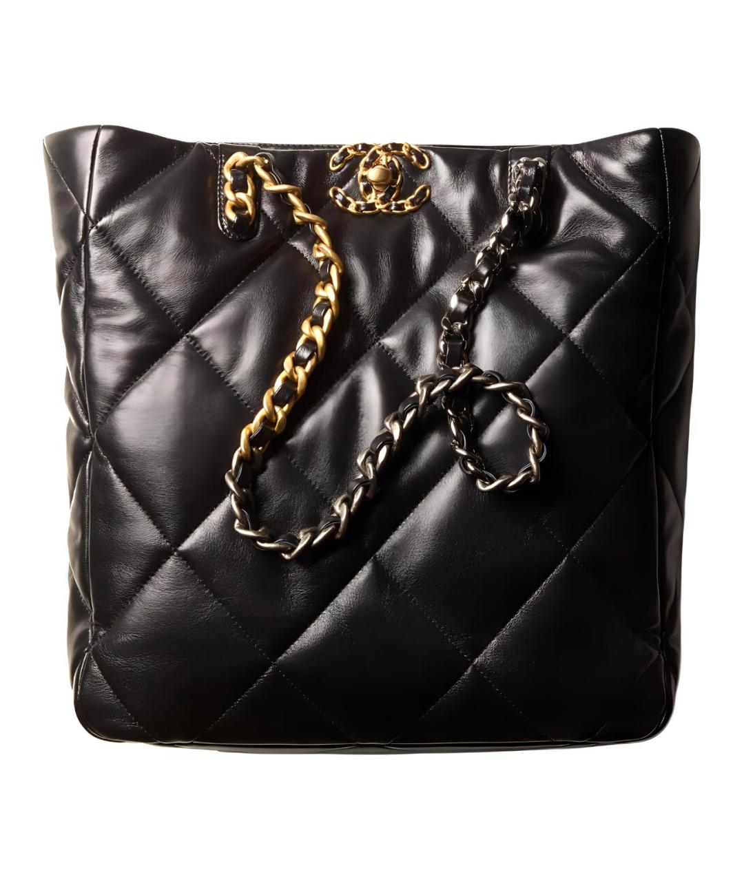 CHANEL Черная кожаная сумка тоут, фото 1