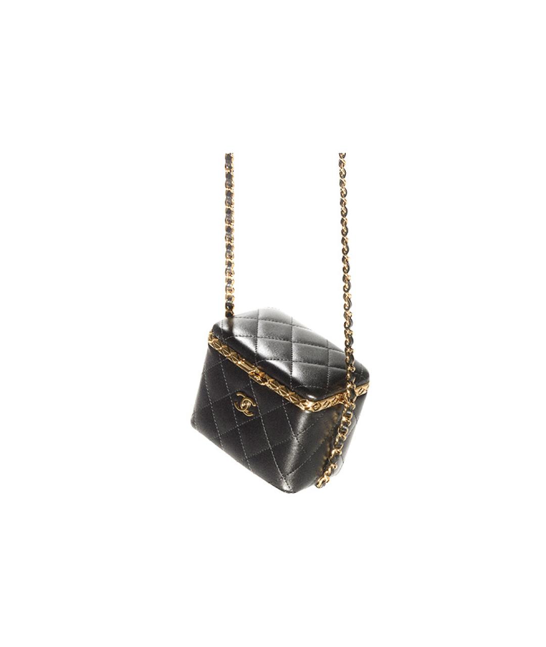 CHANEL Черная кожаная сумка через плечо, фото 3