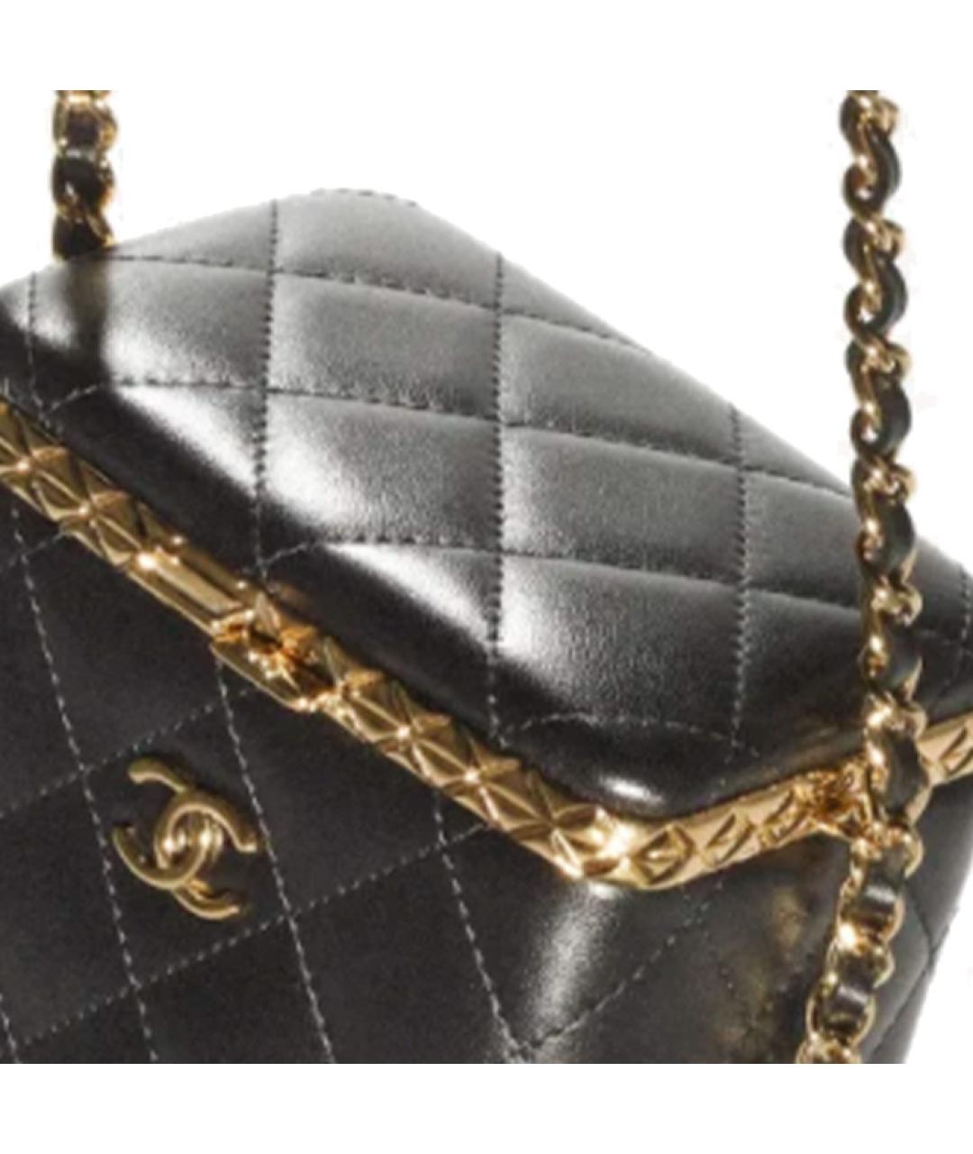 CHANEL Черная кожаная сумка через плечо, фото 5