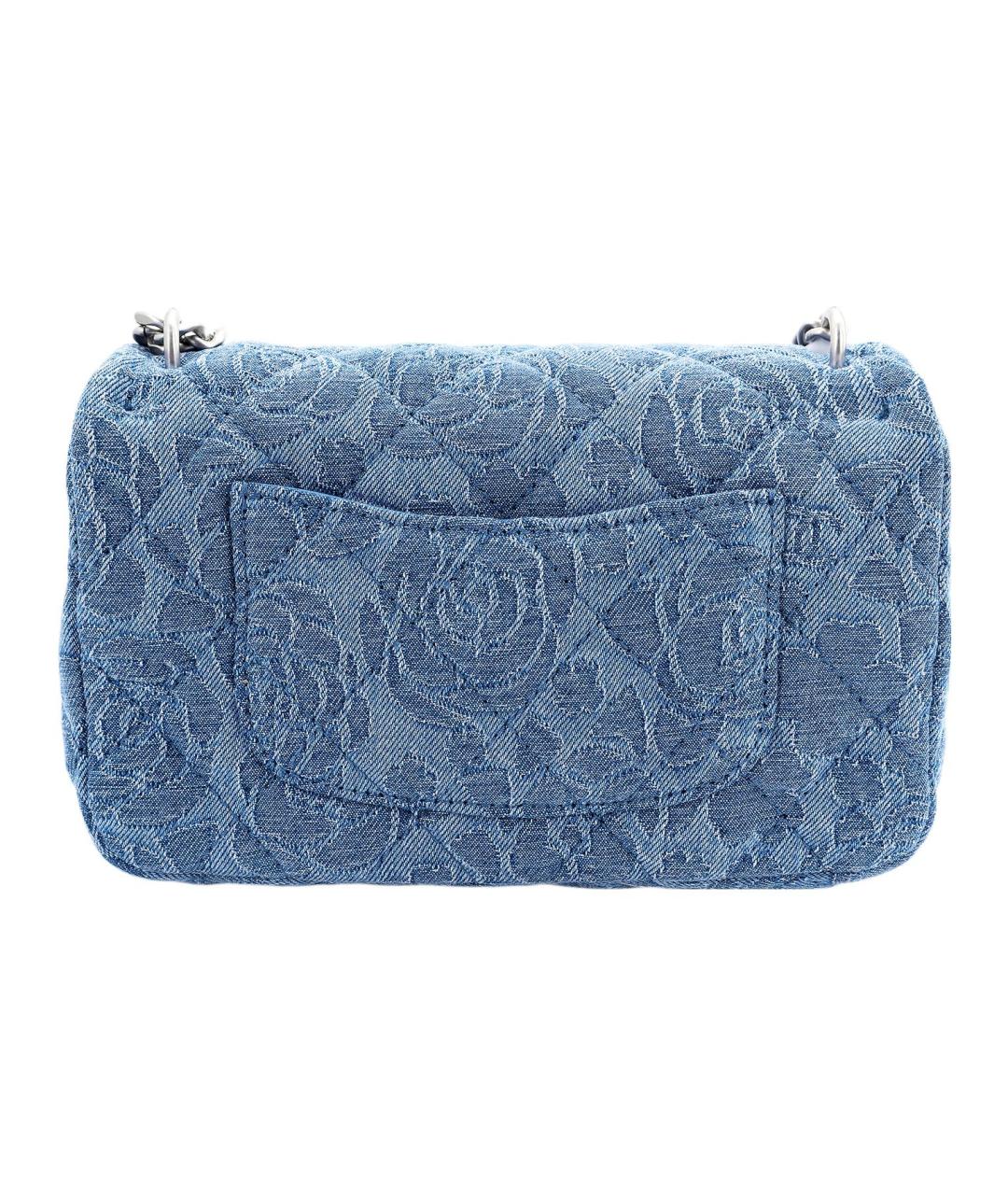 CHANEL Голубая деним сумка через плечо, фото 3